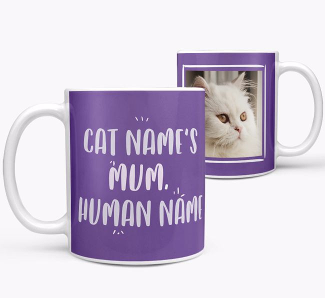 'Cat's Mum' - Personalised {breedFullName} Mug
